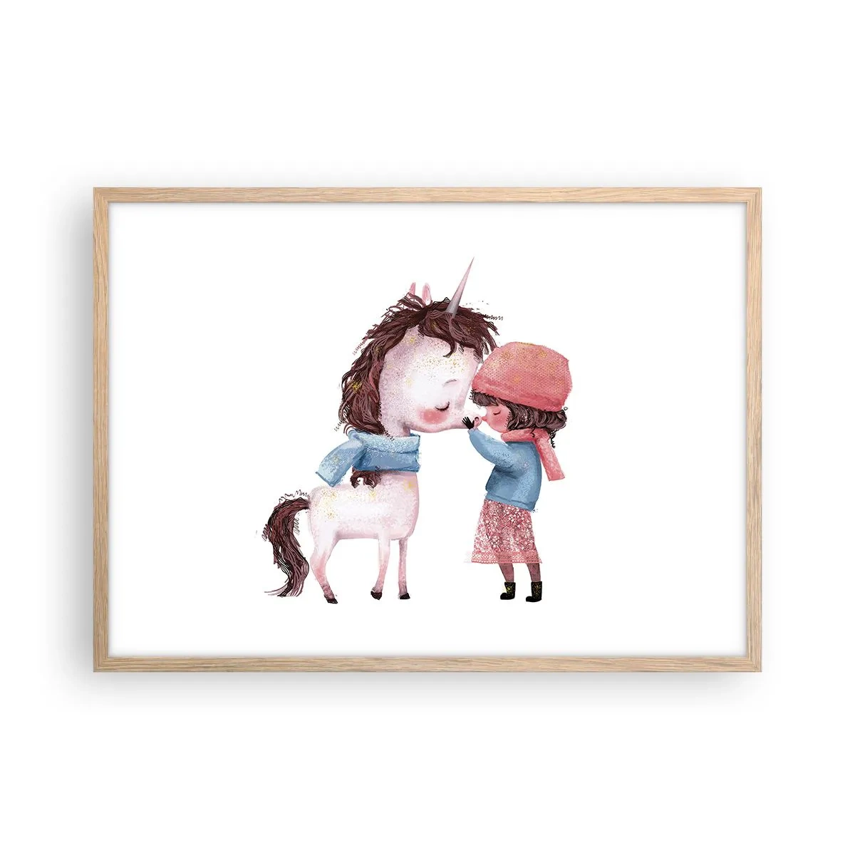 Affiche dans un chêne clair - Poster - Histoire d'hiver - 70x50 cm