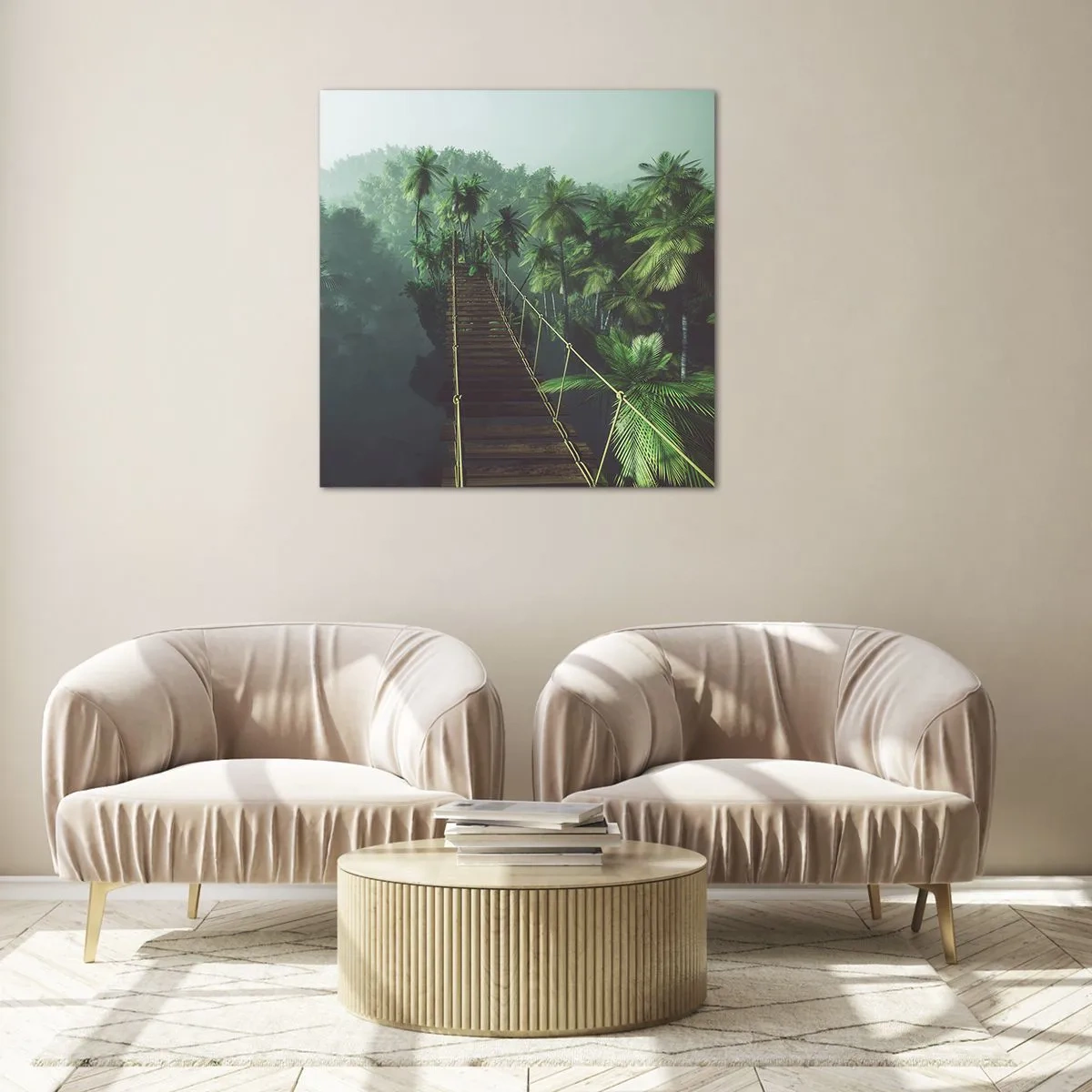 Impression sur verre - Image sur verre - Au fil de la verdure - 40x40 cm