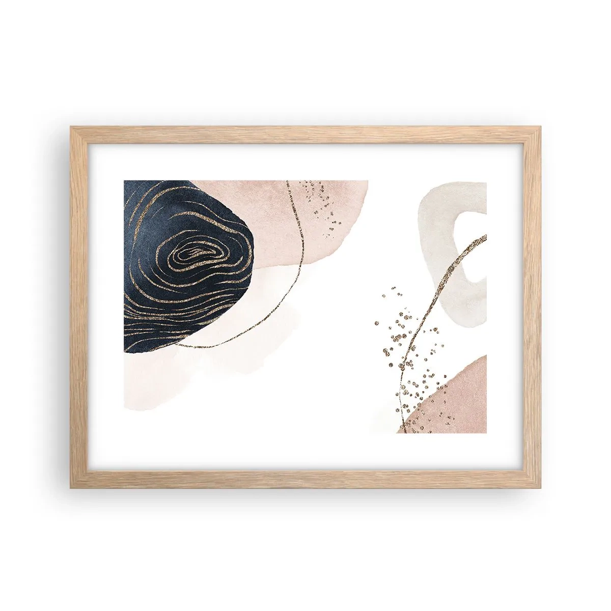 Affiche dans un chêne clair - Poster - Tout coule - 40x30 cm