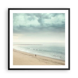 Affiche dans un cadre noir - Poster - à la recherche de la paix - 60x60 cm