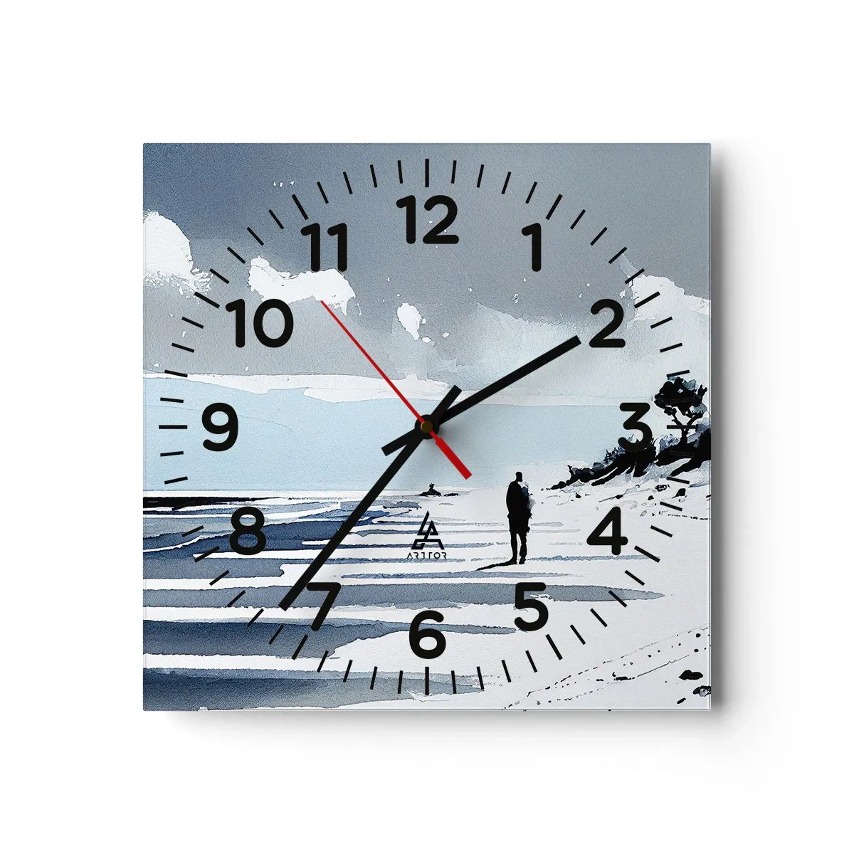 Horloge murale - Pendule murale - Seul à seul - 40x40 cm