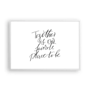 Affiche dans un cadre blanc - Poster - Vous aussi vous le sentez? - 100x70 cm