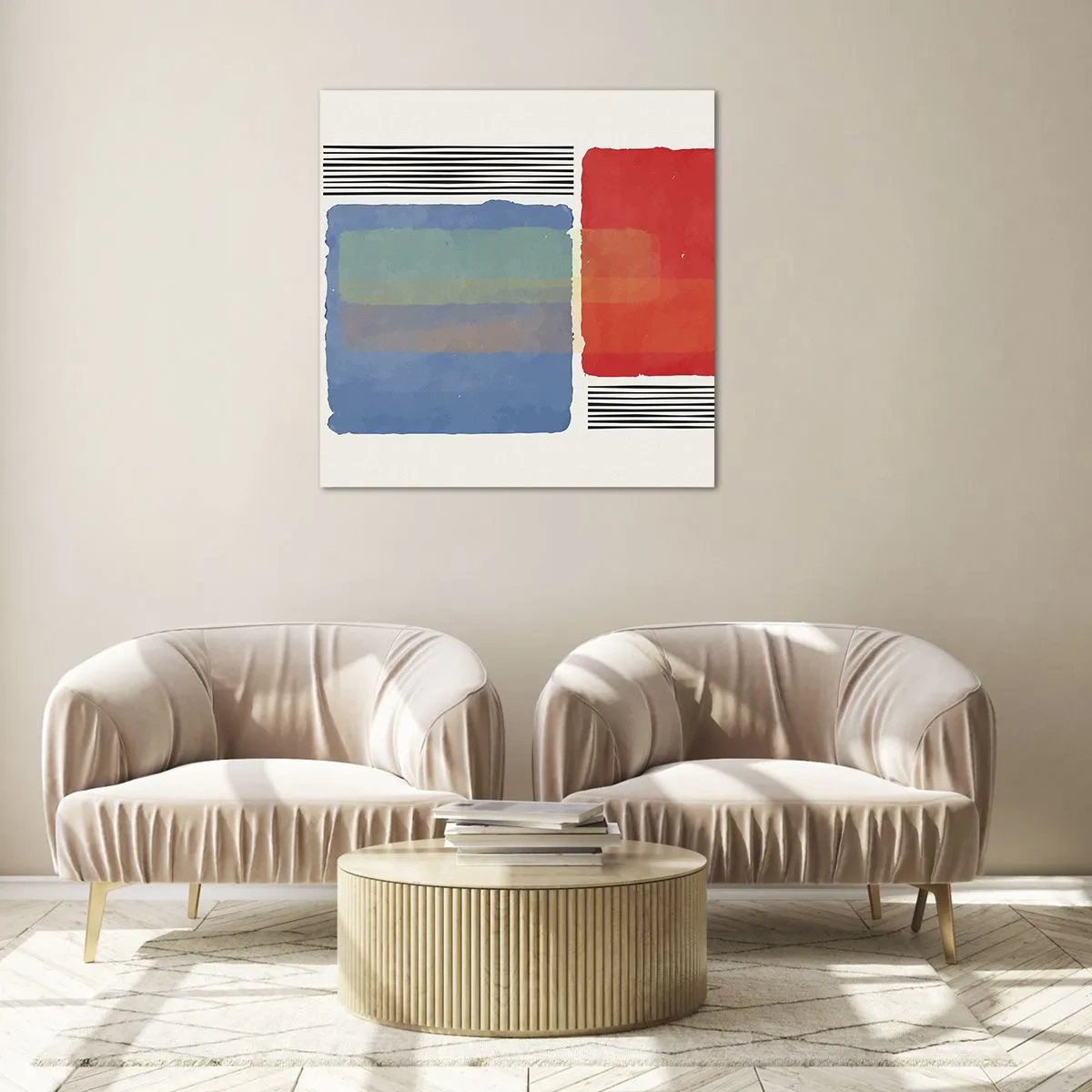 Impression sur verre - Image sur verre - Esprit et lettre de la géométrie - 50x50 cm