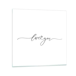 Impression sur verre - Image sur verre - Noir sur blanc - 60x60 cm