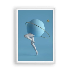 Affiche dans un cadre blanc - Poster - Et les planètes deviennent folles - 70x100 cm