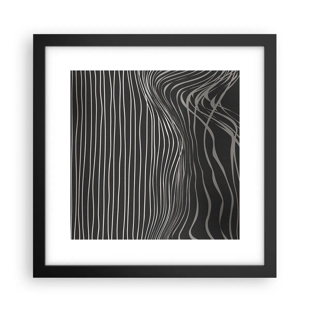 Affiche dans un cadre noir - Poster - Rythme et accent - 30x30 cm