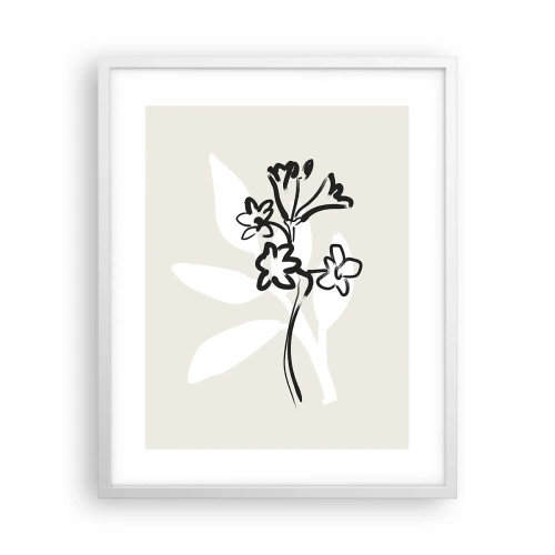 Affiche dans un cadre blanc - Poster - Esquisse pour l'herbier - 40x50 cm
