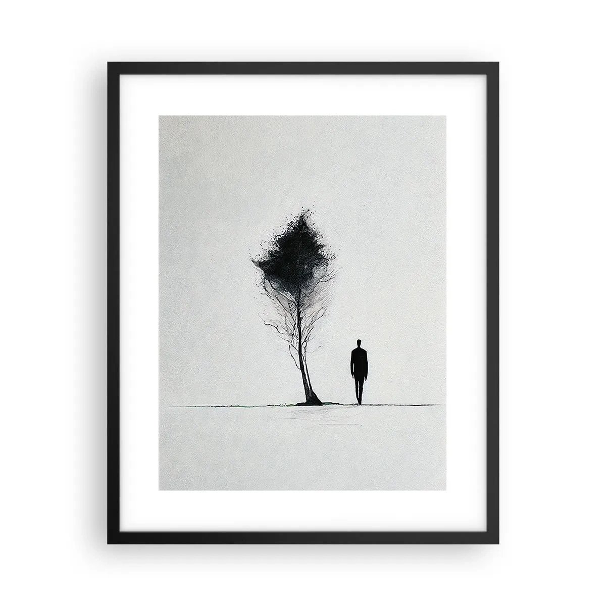 Affiche dans un cadre noir - Poster - Nous errons tous - 40x50 cm