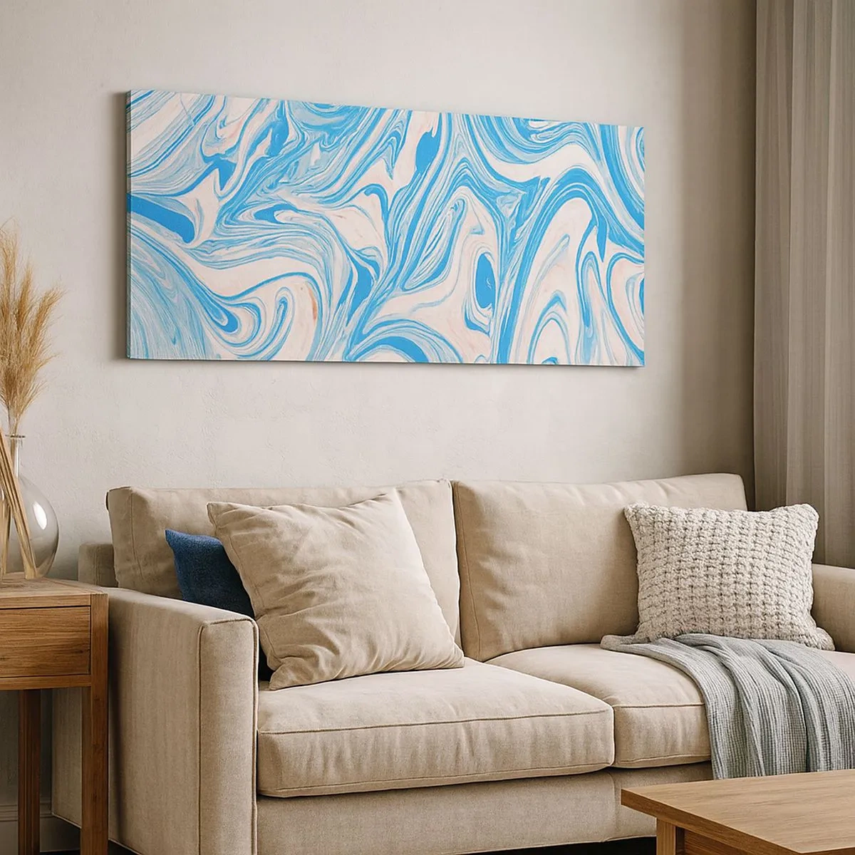 Impression sur toile - Image sur toile - Bassin turquoise - 100x40 cm