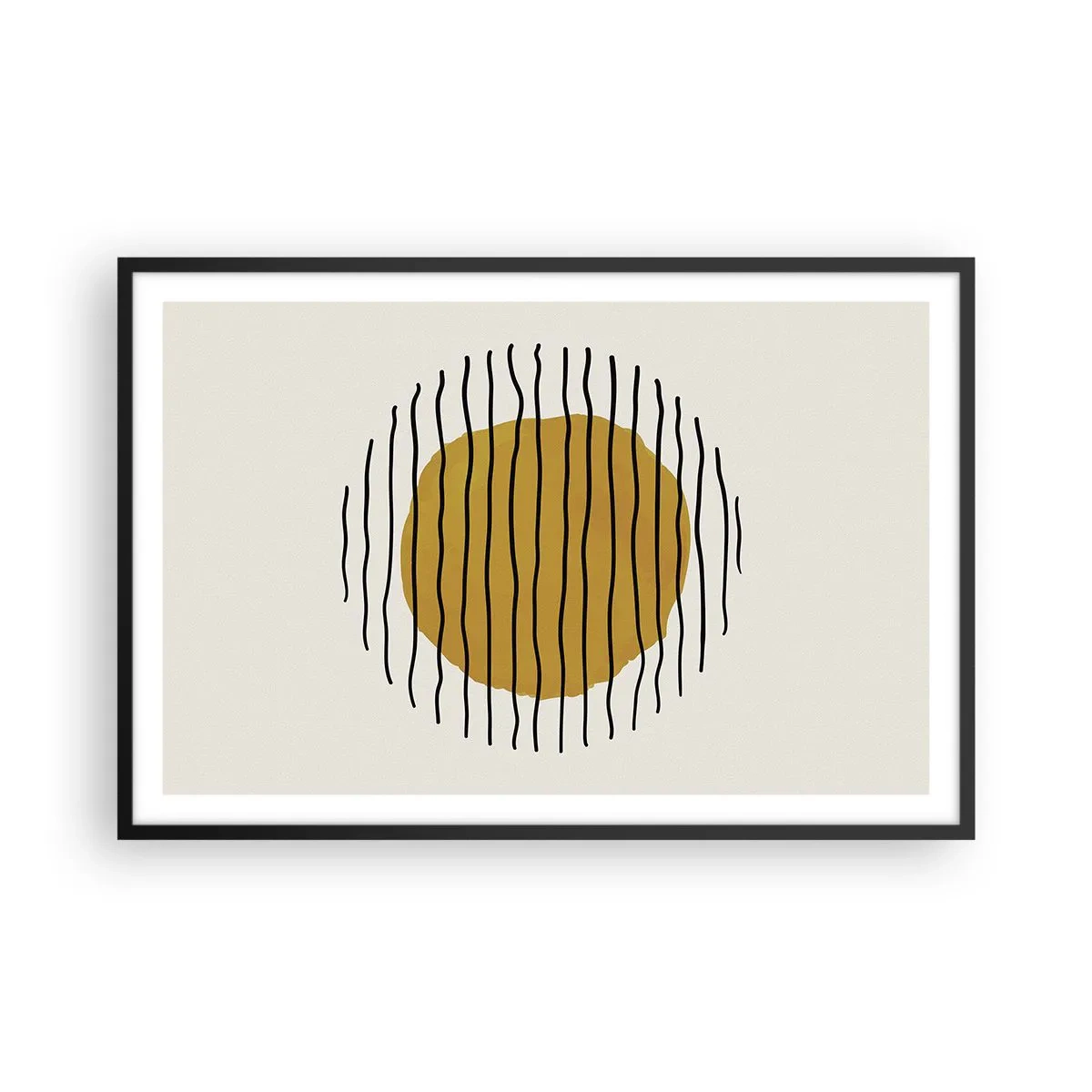 Affiche dans un cadre noir - Poster - Abstraction tremblante de chaleur - 91x61 cm