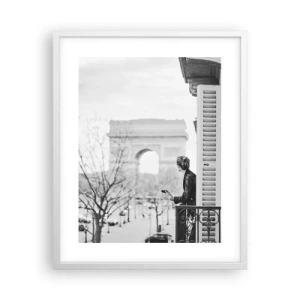 Affiche dans un cadre blanc - Poster - Chambre avec vue - 40x50 cm
