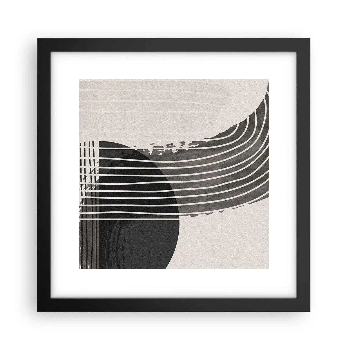 Affiche dans un cadre noir - Poster - Aller et retour - 30x30 cm