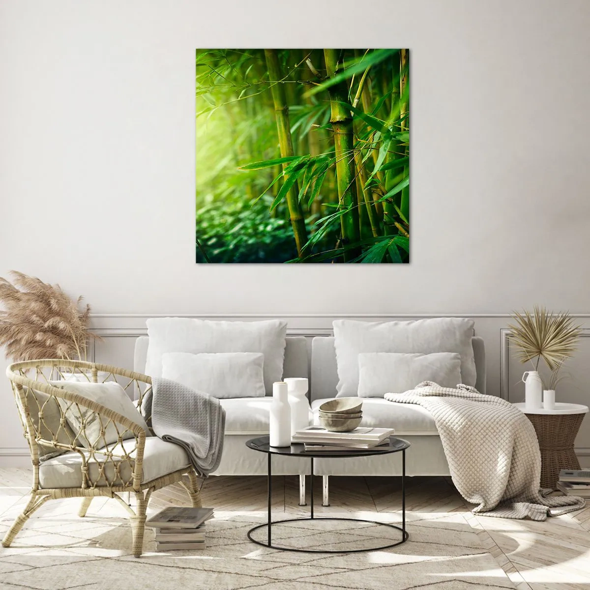 Impression sur verre - Image sur verre - Apprenez à connaître le vert lui-même - 70x70 cm