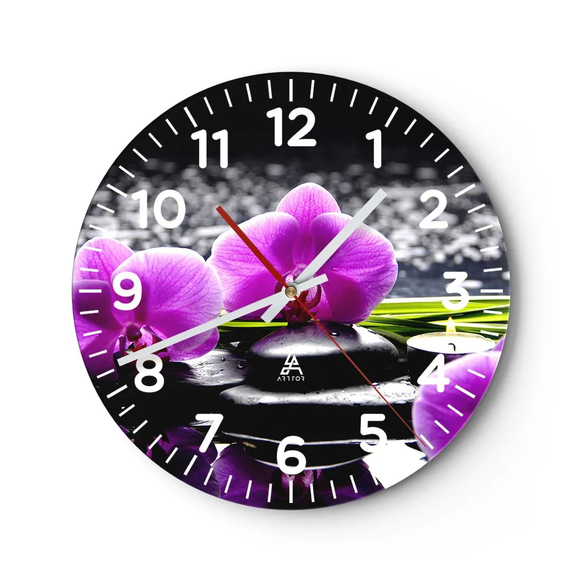 Horloge murale - Pendule murale - Se noyer dans la paix et la tranquillité - 40x40 cm