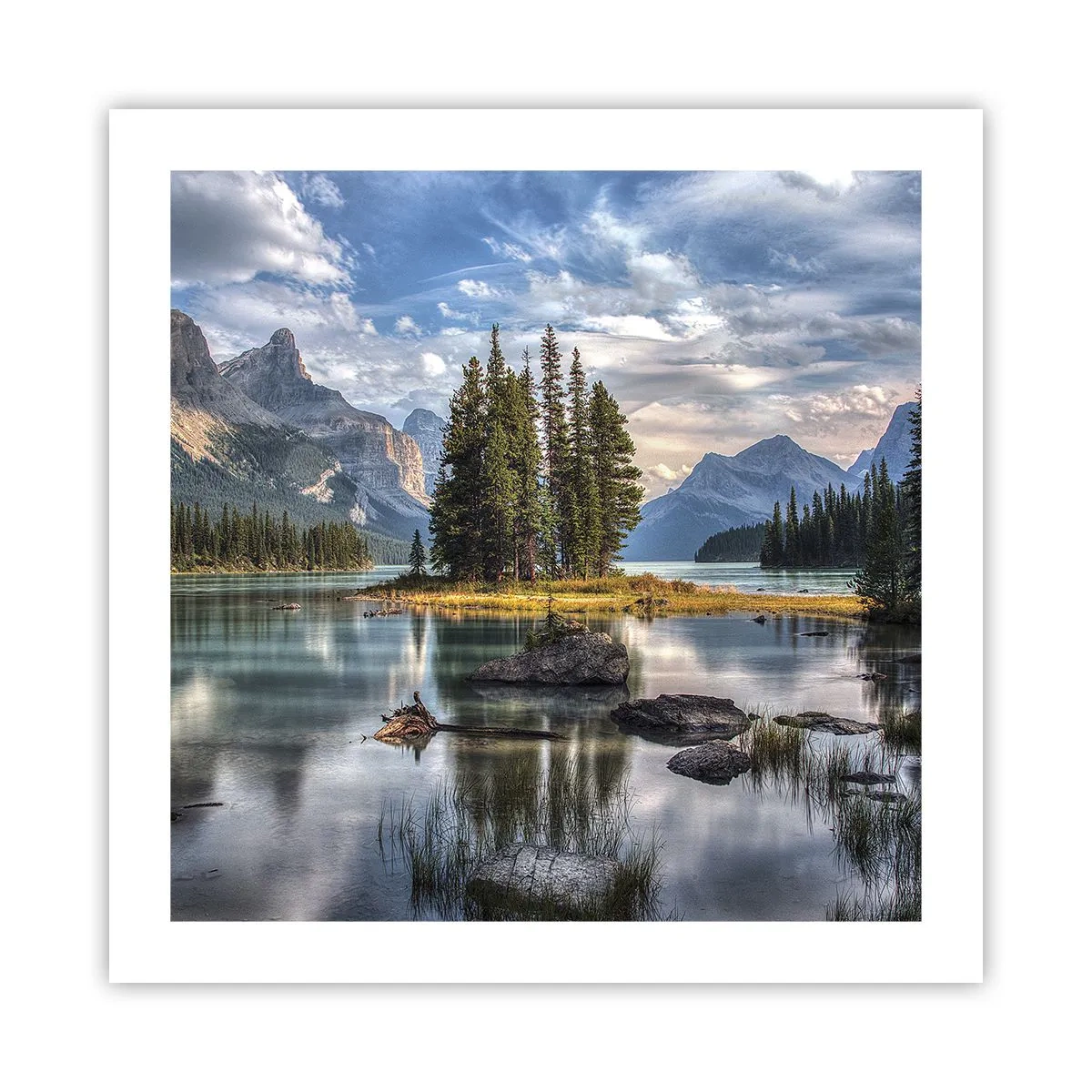 Affiche - Poster - Sous les grandes eaux claires - 50x50 cm