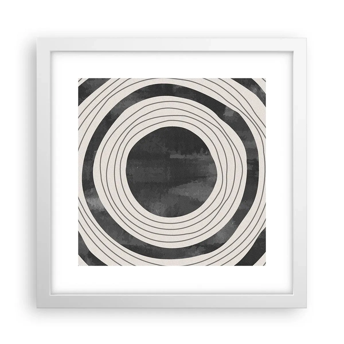 Affiche dans un cadre blanc - Poster - Droit au but - 30x30 cm