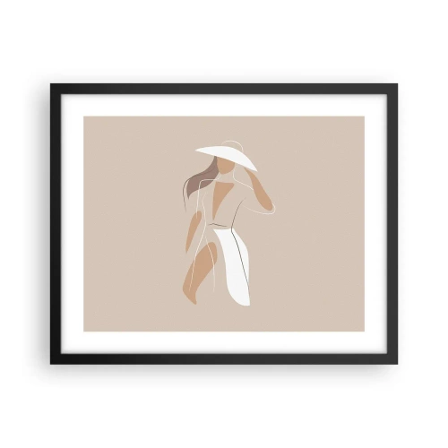 Affiche dans un cadre noir - Poster - Lea mode est un jeu - 50x40 cm