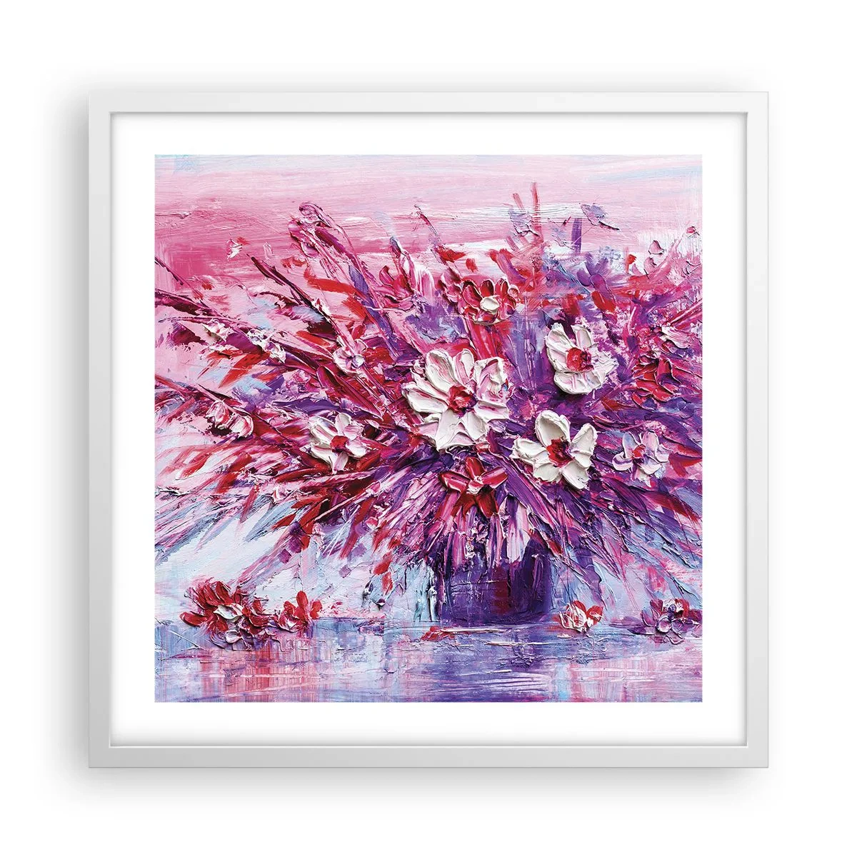 Affiche dans un cadre blanc - Poster - Innocence et passion - 50x50 cm