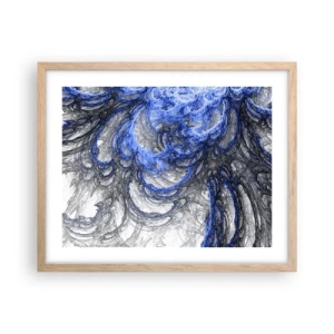 Affiche dans un chêne clair - Poster - La naissance d'une vague - 50x40 cm