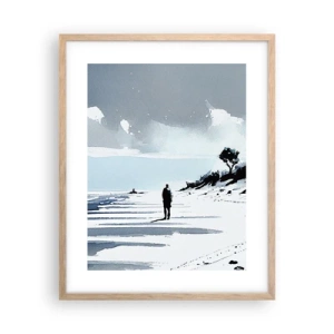 Affiche dans un chêne clair - Poster - Seul à seul - 40x50 cm