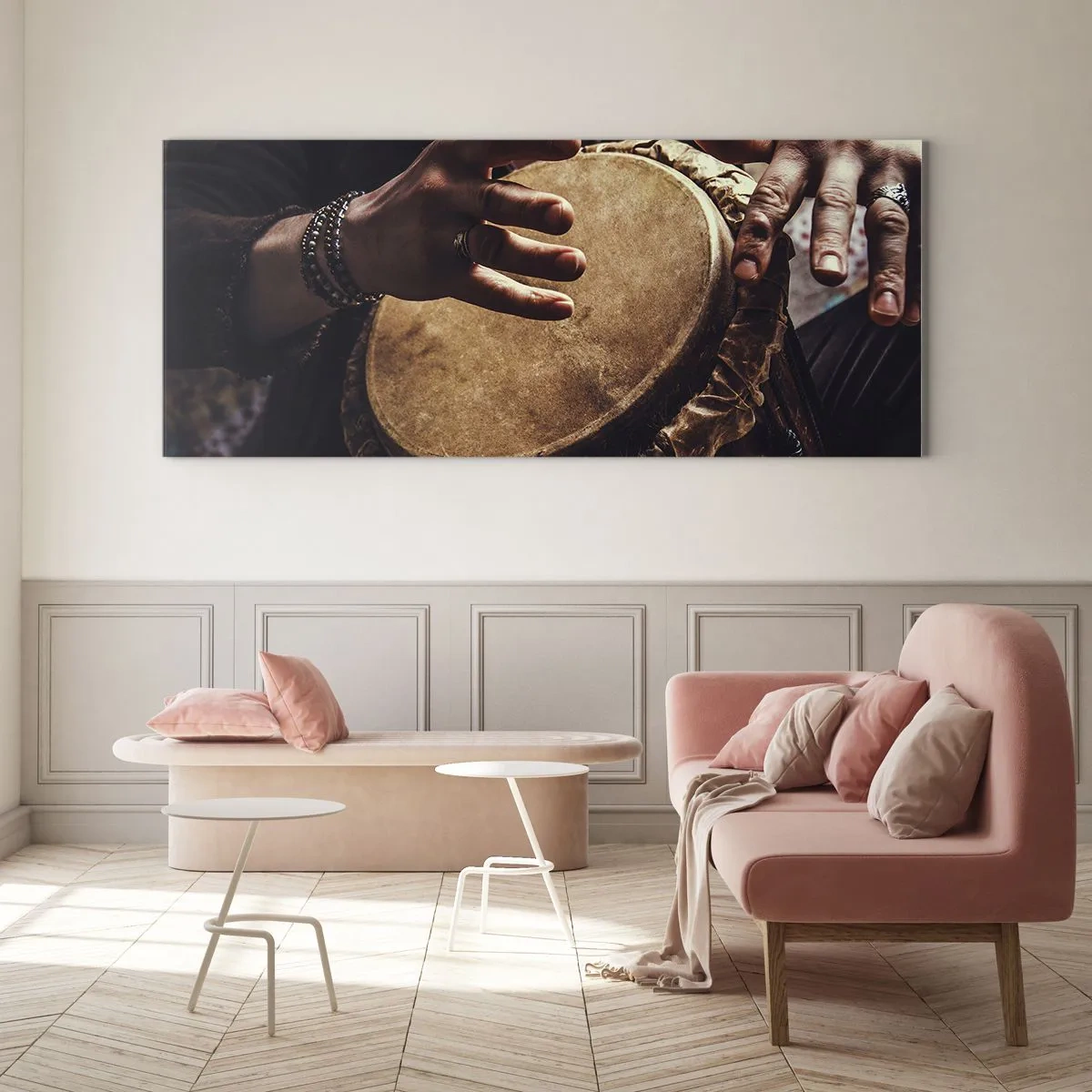 Impression sur verre - Image sur verre - Au rythme du coeur - 100x40 cm
