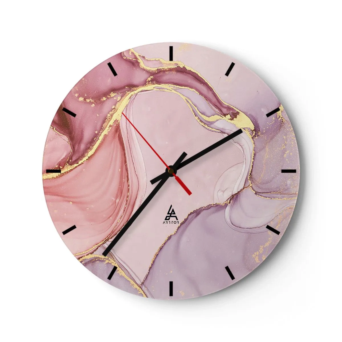 Horloge murale - Pendule murale - Caresse de couleurs - 40x40 cm