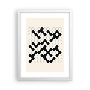 Affiche dans un cadre blanc - Poster - Jeu chinois – variation - 30x40 cm