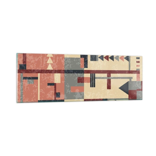 Impression sur verre - Image sur verre - Une combinaison de verticaux et d'horizontaux - 90x30 cm