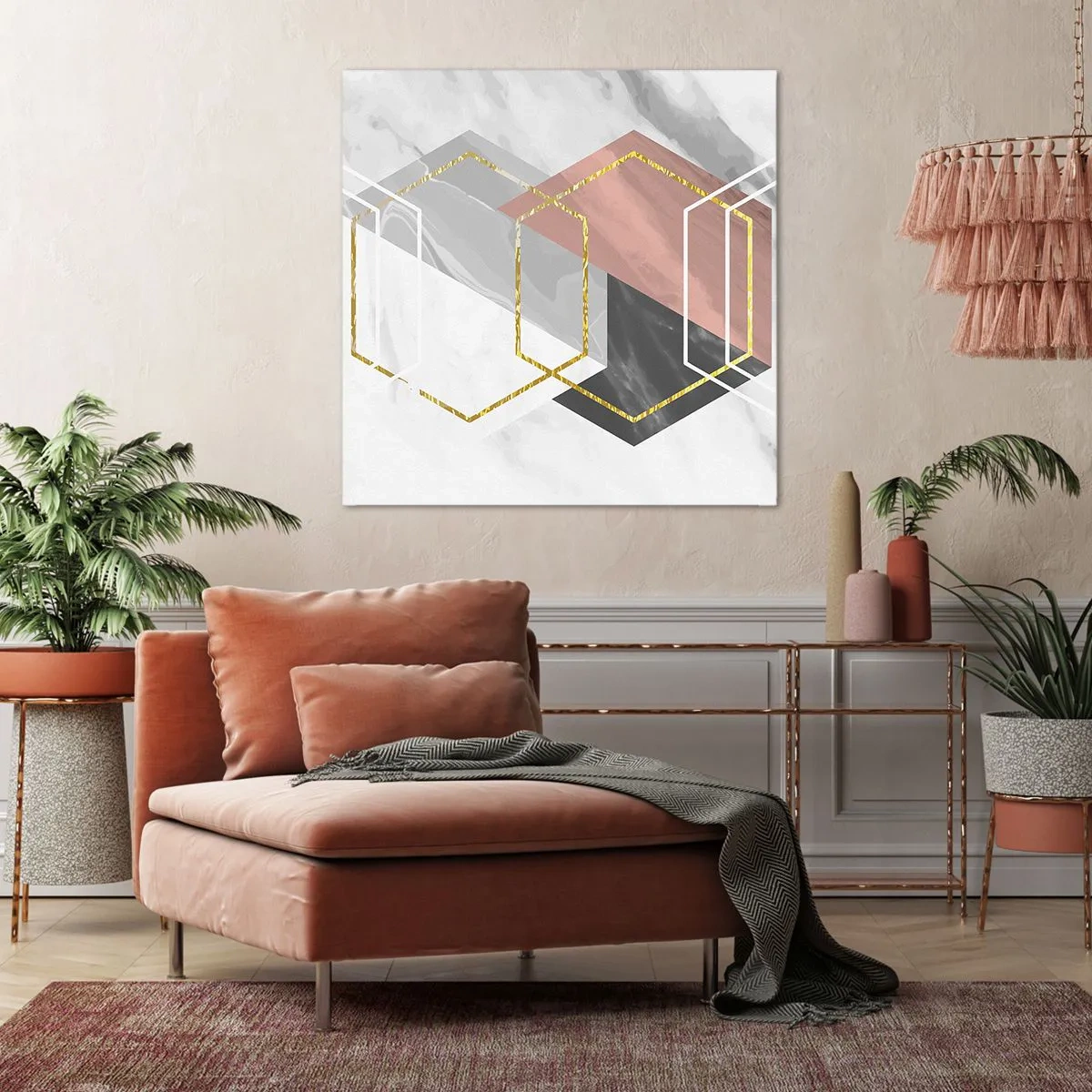 Impression sur toile - Image sur toile - Composition en chaîne - 60x60 cm