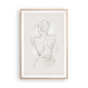 Affiche dans un chêne clair - Poster - Comme un instrument sensible - 61x91 cm