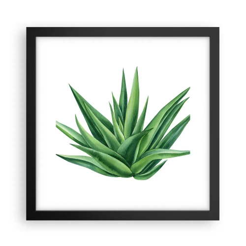 Affiche dans un cadre noir - Poster - Vert – force – vie - 30x30 cm