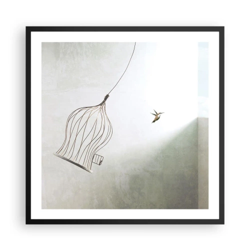 Affiche dans un cadre noir - Poster - Dans son élément - 60x60 cm