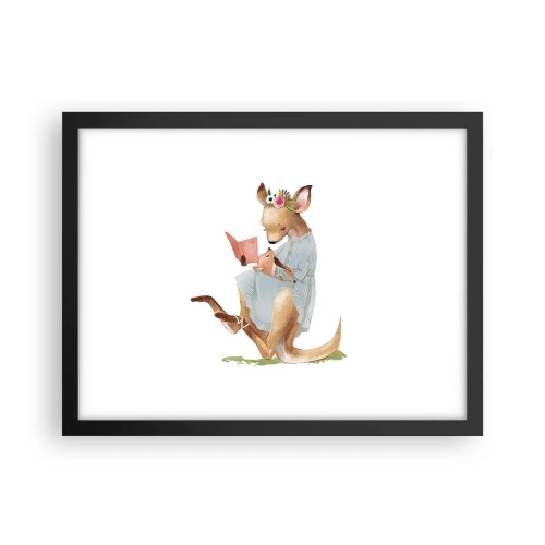 Affiche dans un cadre noir - Poster - Lis-moi maman - 40x30 cm