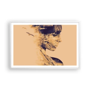 Affiche dans un cadre blanc - Poster - Beauté de la nature - 91x61 cm