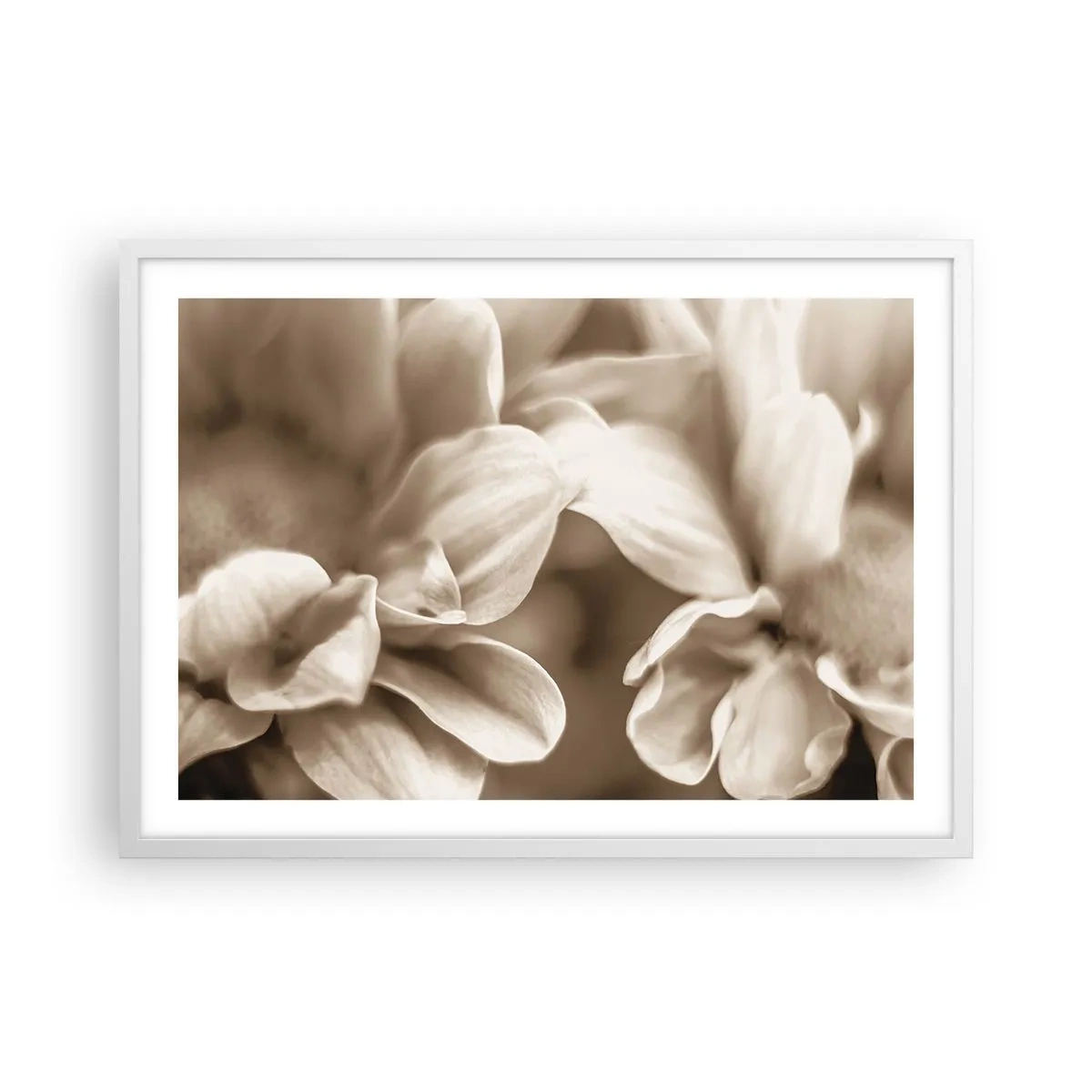 Affiche dans un cadre blanc - Poster - Doux comme un sourire - 70x50 cm