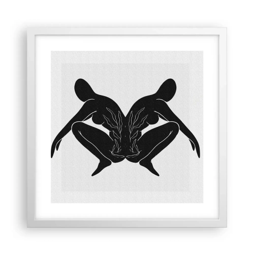 Affiche dans un cadre blanc - Poster - Une âme commune - 40x40 cm