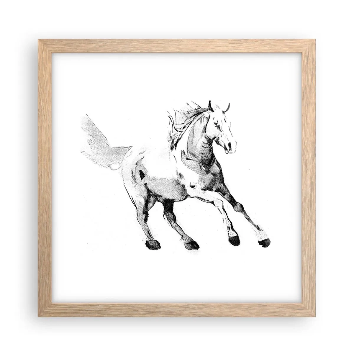 Affiche dans un chêne clair - Poster - Âme indomptée - 30x30 cm