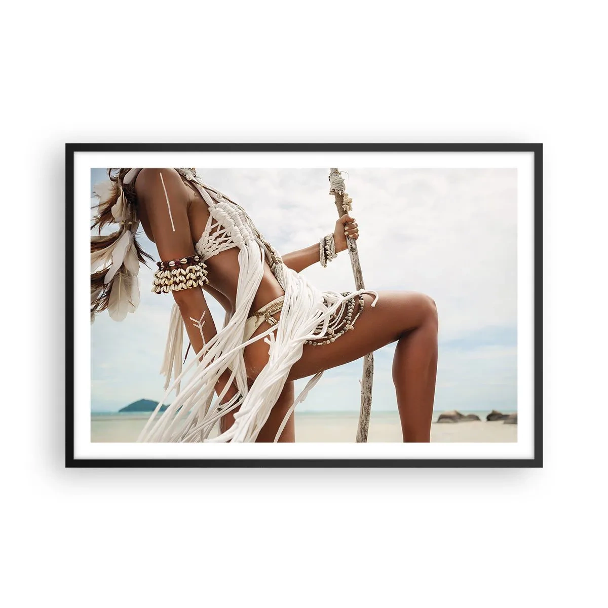 Affiche dans un cadre noir - Poster - Prêtresse du soleil - 91x61 cm