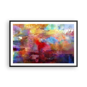 Affiche dans un cadre noir - Poster - Regardez à l'intérieur de l'arc-en-ciel - 91x61 cm