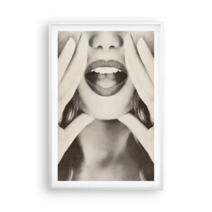 Affiche dans un cadre blanc - Poster - J'arrive! - 61x91 cm