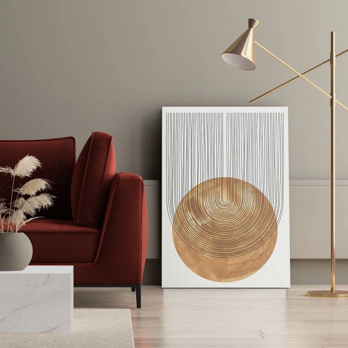 Impression sur toile - Image sur toile - Composition solaire - 65x120 cm