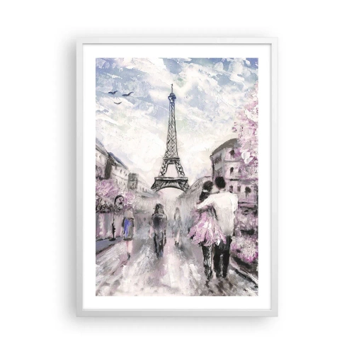 Affiche dans un cadre blanc - Poster - Comment tomber amoureu, il faut juste... - 50x70 cm