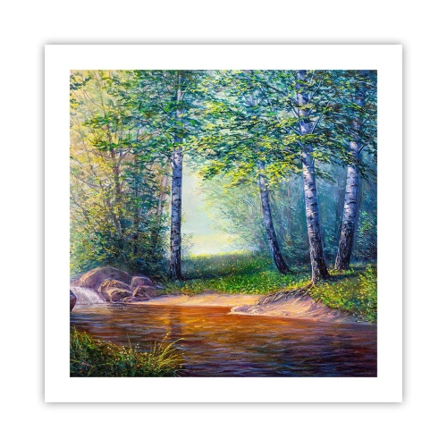 Affiche - Poster - Paysage idyllique - 50x50 cm
