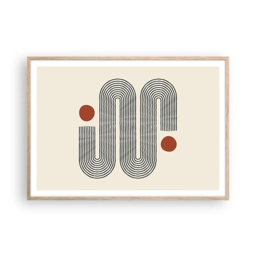 Affiche dans un chêne clair - Poster - Du début à la fin - 100x70 cm