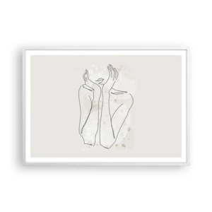 Affiche dans un cadre blanc - Poster - Instant de rêve - 100x70 cm