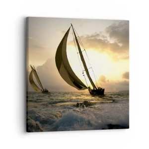 Impression sur toile - Image sur toile - Avec le vent et contre le vent - 30x30 cm