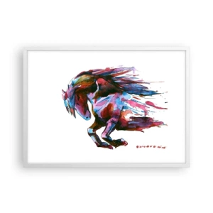 Affiche dans un cadre blanc - Poster - Dans le ravissement - 70x50 cm