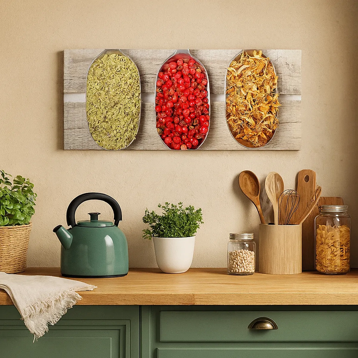 Impression sur toile - Image sur toile - Magie de la cuisine - 30x30 cm