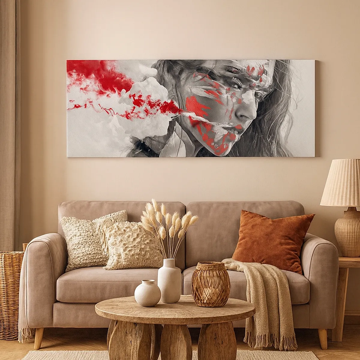 Impression sur toile - Image sur toile - Dans les fumées de l'absurde - 30x30 cm