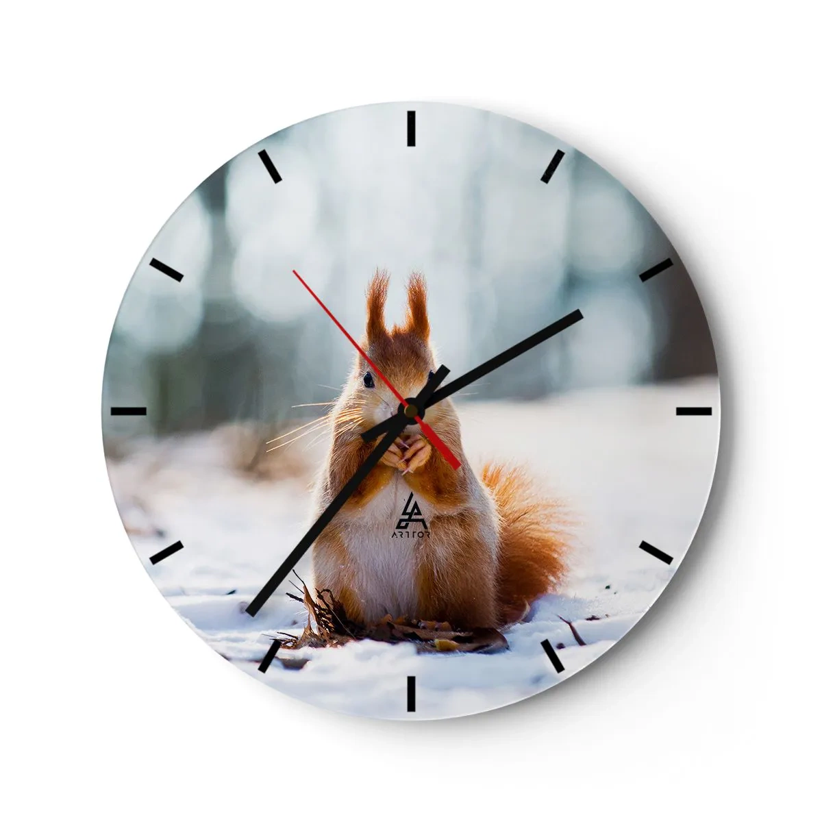 Horloge murale - Pendule murale - Qu'est ce que tu regardes comme ça? - 40x40 cm